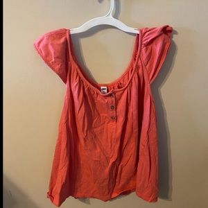 Salmon button top